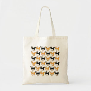 Sac fourre-tout rouge et noir et bronzage à Shiba