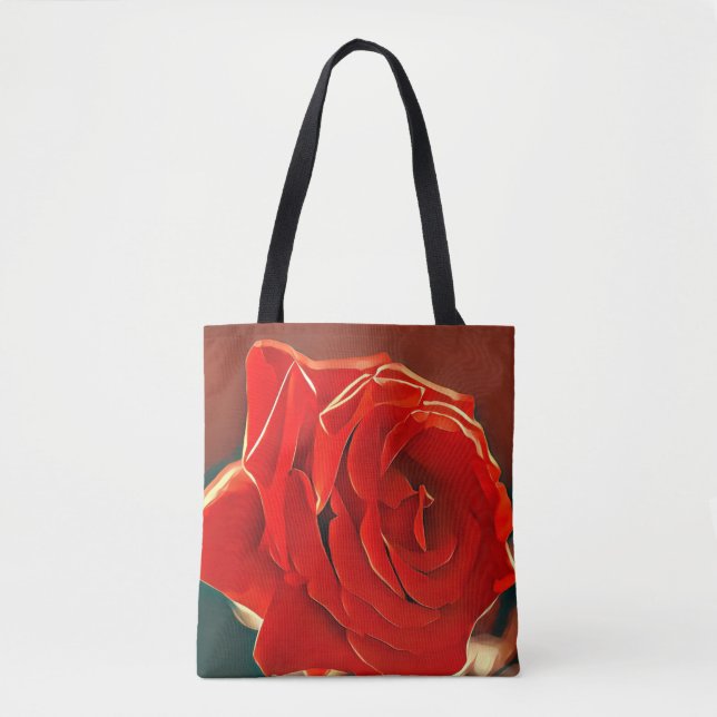 Sac fourre-tout rouge stylisé (Devant)