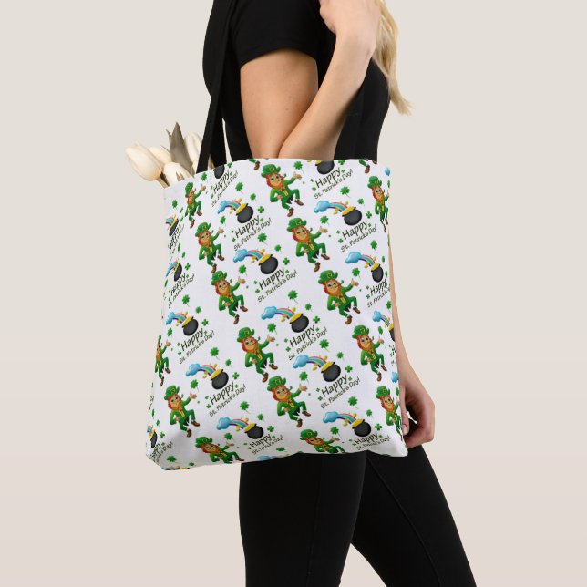 Sac fourre-tout Saint-Patrick lutin (De près)
