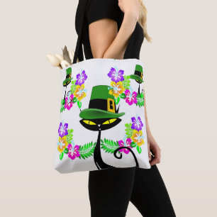 Sac fourre-tout Saint Patrick's Day Chat Floral