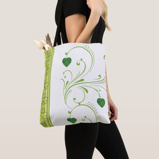 Sac fourre-tout Saint Patrick's Day Clover (De près)
