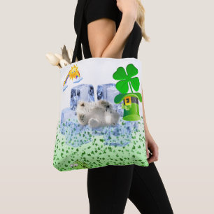 Sac fourre-tout Saint Patrick's Day Ours polaire