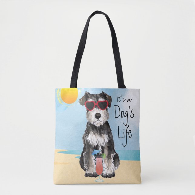 Sac fourre-tout Schnauzer miniature d'été (Devant)