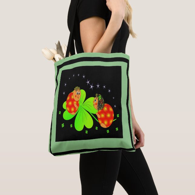 Sac fourre-tout Shamrock de Ladybird Cute (De près)