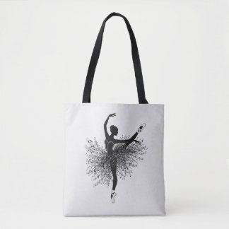 Sac fourre-tout silhouette de ballerine | Cadeau d