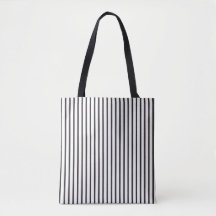 Sac fourre-tout simple à rayures noir et blanc