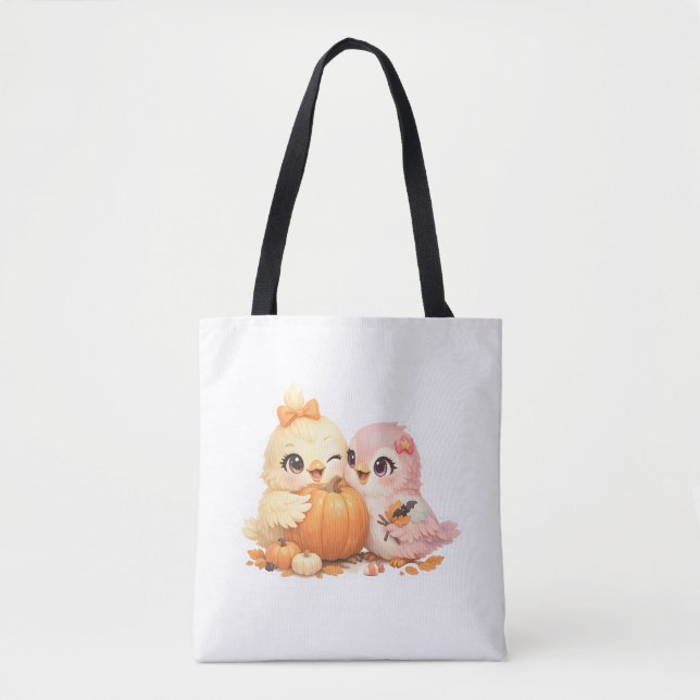Sac fourre-tout simple pour amis oiseaux d'Hallowe (Devant)