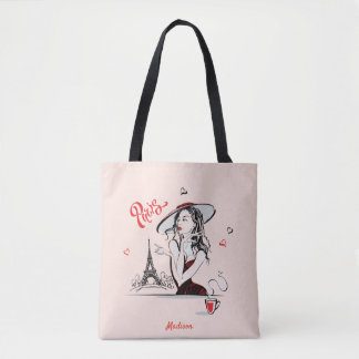 Sac fourre-tout Sketch Girl Paris