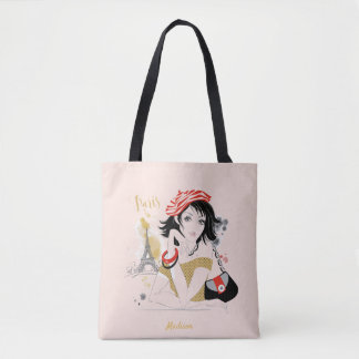 Sac fourre-tout Sketch Girl Paris
