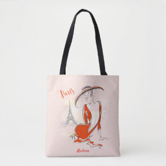 Sac fourre-tout Sketch Girl Paris