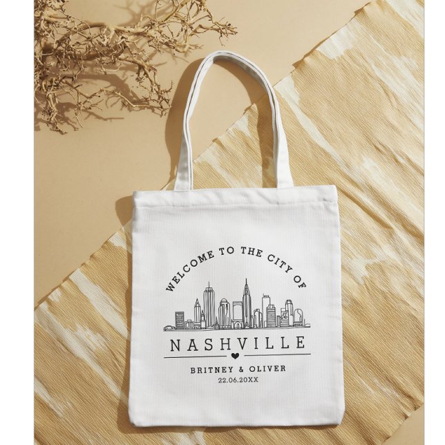 Sac fourre-tout Skyline de Nashville - Mariage per (Créateur téléchargé)
