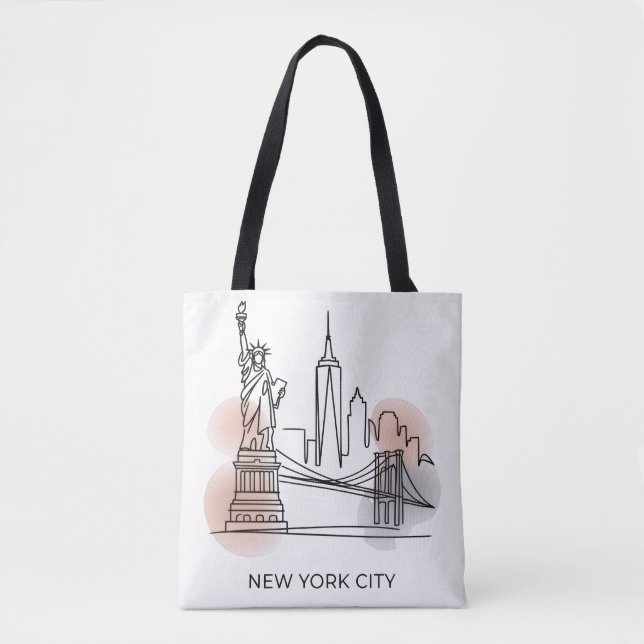 Sac fourre-tout Skyline de New York pour femmes (Devant)