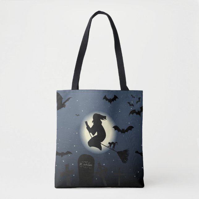 Sac fourre-tout sorcier et Halloween (Devant)