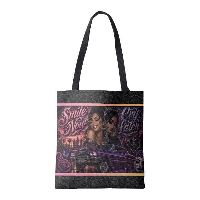 Sac fourre-tout "Souris maintenant, pleure plus ta (Smile now Cry later tote bag)