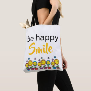 Sac fourre-tout, Soyez heureux Sourire Tournesols 