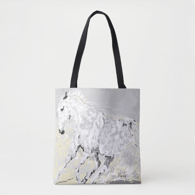 Sac fourre-tout / Stallion blanc en mouvement (Devant)
