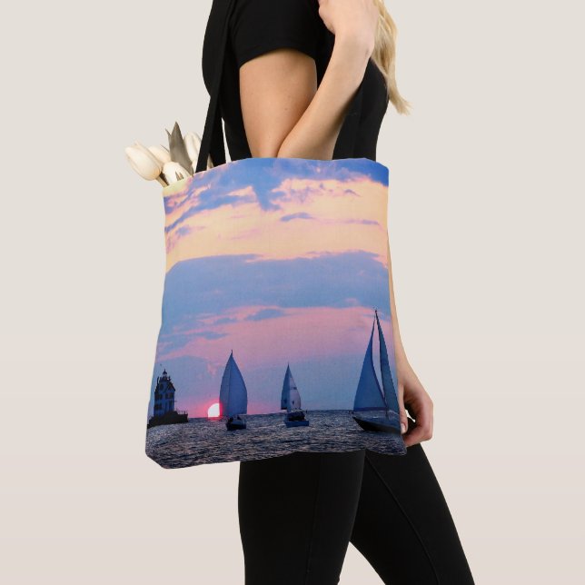Sac fourre-tout Sunset des voiliers (De près)