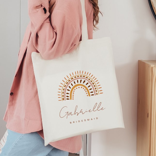 Sac fourre-tout super Bohemian Rainbow Bridesmaid (Créateur téléchargé)
