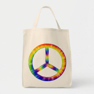 Sac fourre-tout symbole de paix Tie Dye