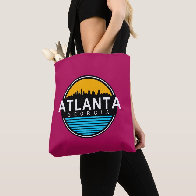 Sac fourre-tout T-shirt Atlanta Georgia Skyline (De près)