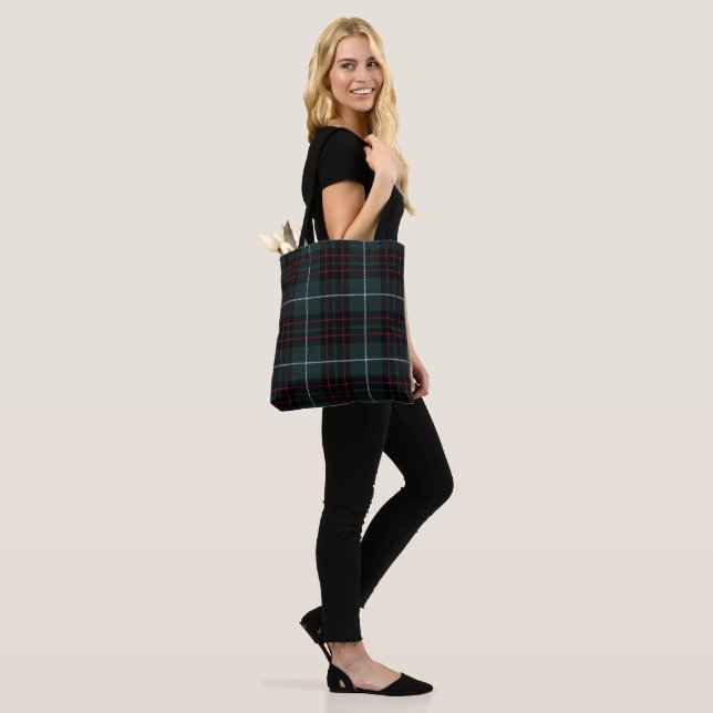 Sac fourre-tout tartan blanc rouge (Sur le modèle)