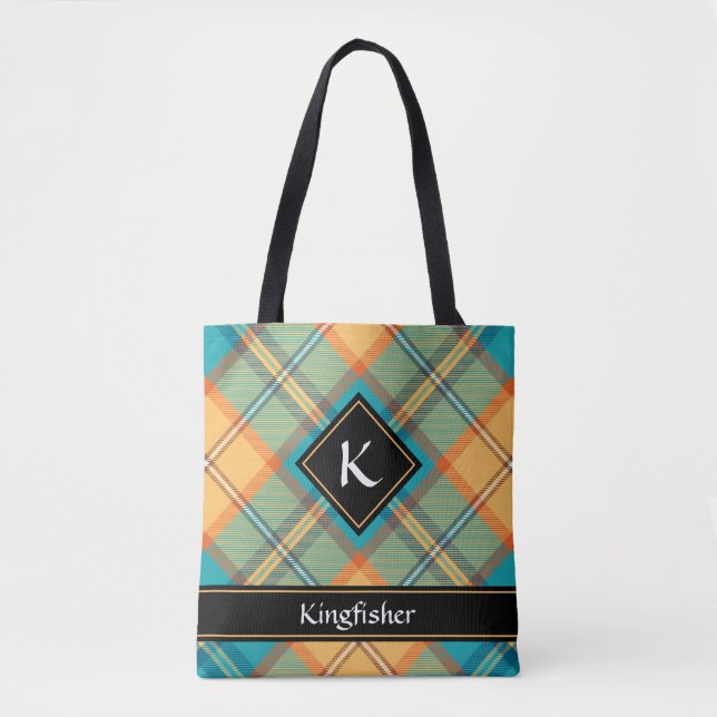 Sac fourre-tout tartan Martin-pêcheur (Devant)