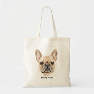 Sac fourre-tout taureau français aquarelle neutre