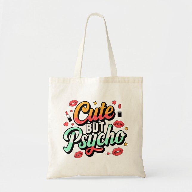 Sac fourre-tout tendance, mignon mais psycho (Devant)