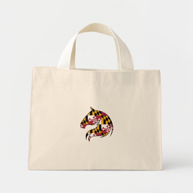 Sac fourre-tout tête de cheval du drapeau du Maryl (Devant)