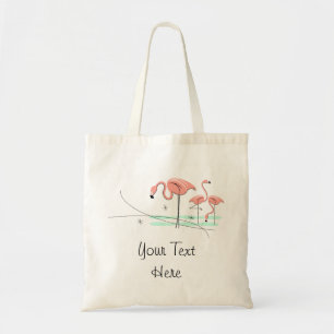 sac fourre-tout "Texte" Flamants roses Ocean Trio