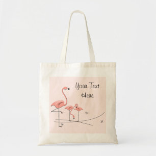 sac fourre-tout "Texte" Flamants roses rose Trio 4