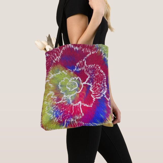 Sac fourre-tout Tie-Dye coloré (De près)