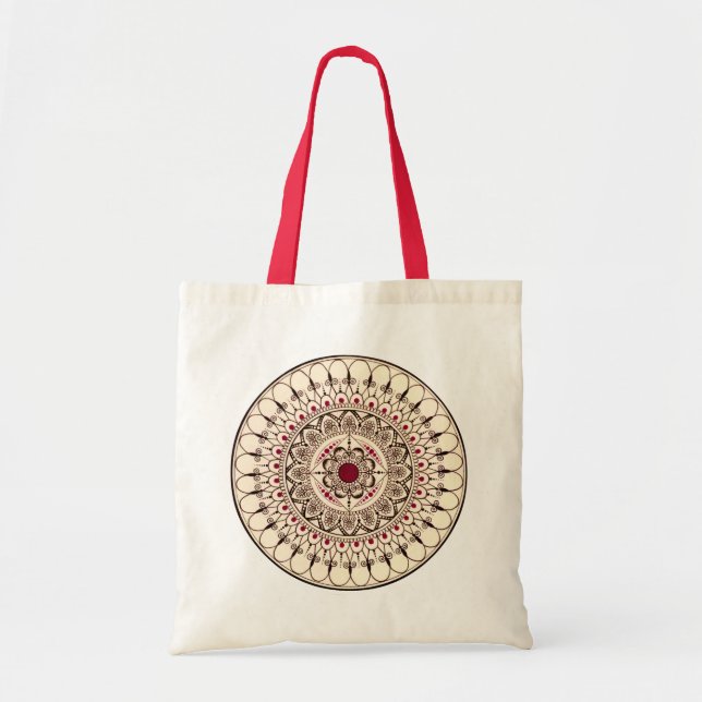 Sac fourre-tout tiré par la main à mandala (Devant)