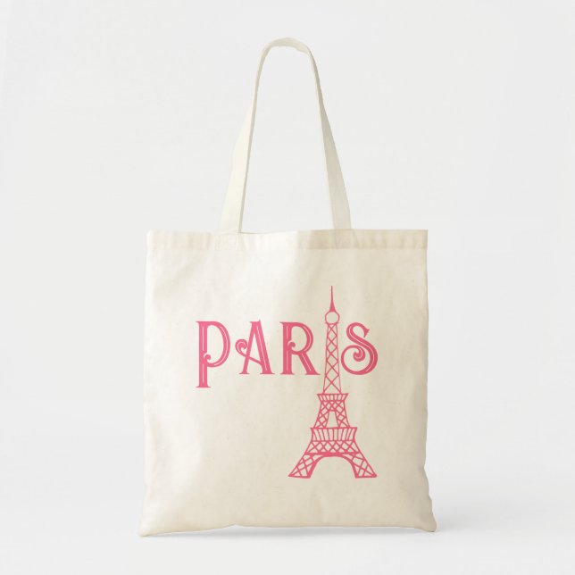 Sac fourre-tout tour Eiffel rétro Paris (Devant)