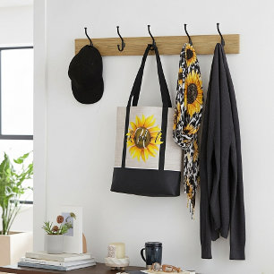 Sac fourre-tout tournesol personnalisé