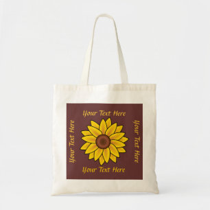 Sac fourre-tout tournesol personnalisé
