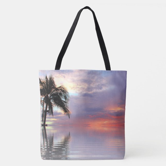 Sac fourre-tout tout-imprimé « Coucher de soleil m (Devant)
