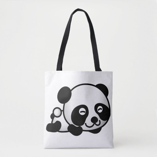 Sac fourre-tout tout imprimé. Panda. (Devant)