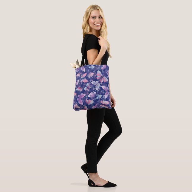 Sac fourre-tout tout-sur-impression, motif papillo (Sur le modèle)