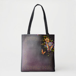 Sac fourre-tout Tout-Sur-Imprimé Fleurs, Moyen