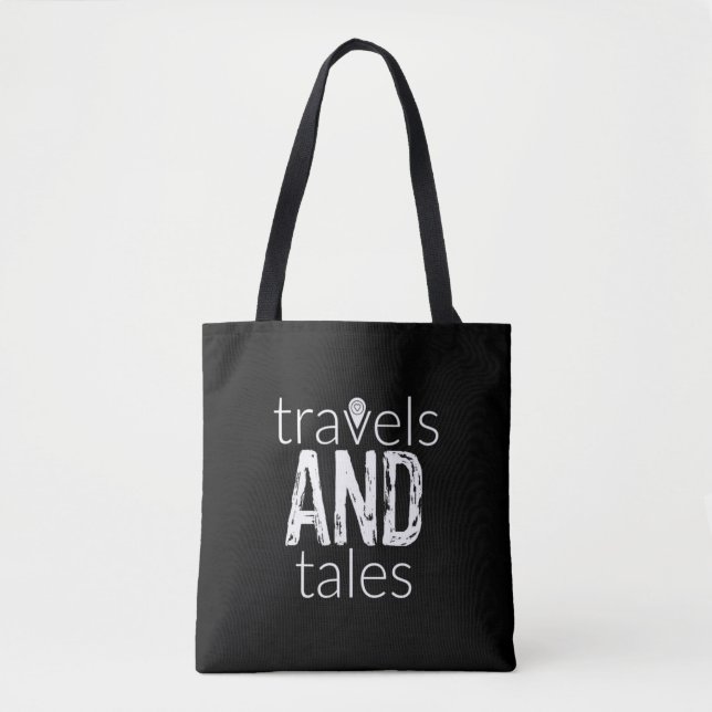 Sac fourre-tout Travels and Tales (logo blanc) (Devant)