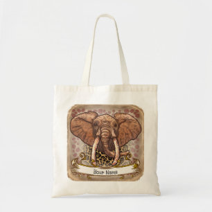 Sac fourre-tout tribal des éléphants de Sepia afri