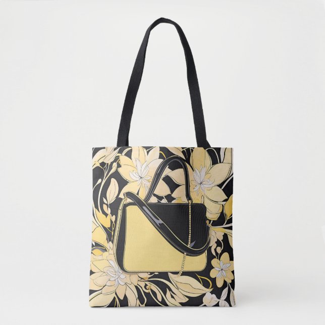 Sac fourre-tout Trompe L'oeil Floral –  (Devant)