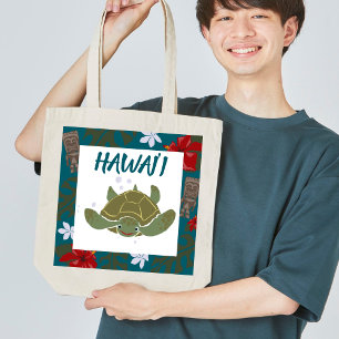 Sac fourre-tout tropical de tortue de mer de dessi