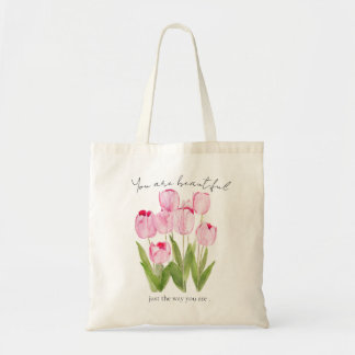 sac fourre-tout tulipe rose