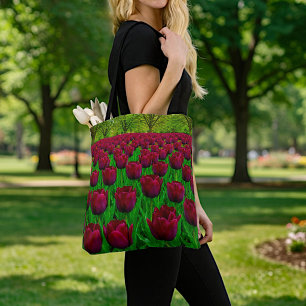 Sac fourre-tout Tulipes Marron
