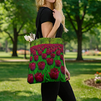 Sac fourre-tout Tulipes Marron