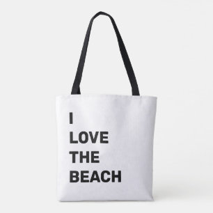 Sac fourre-tout typographie citation d'été J'adore