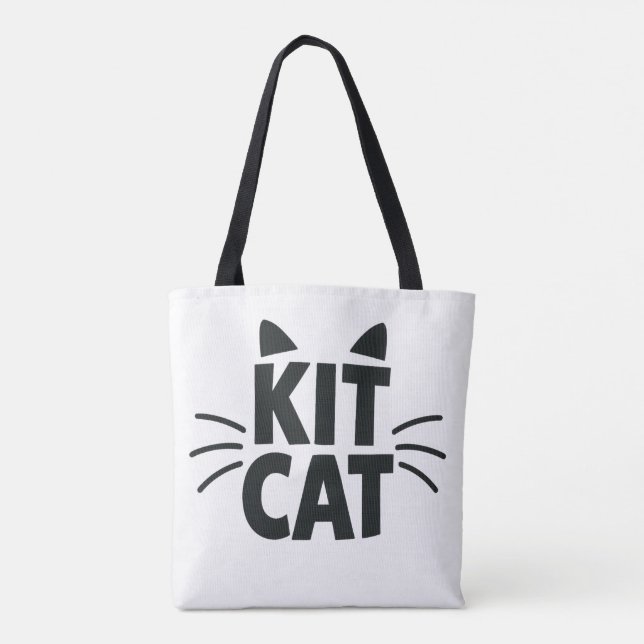 Sac fourre-tout typographique Kit Cat (Dos)