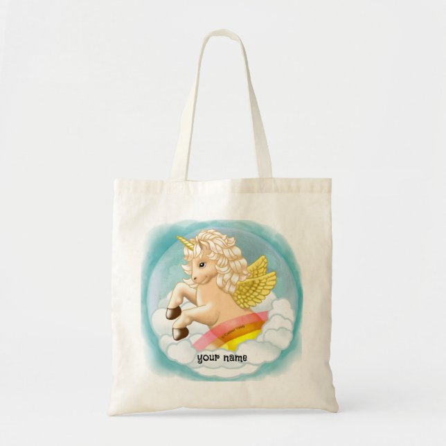 Sac fourre-tout Unicorn Arc-en-ciel bébé (Devant)